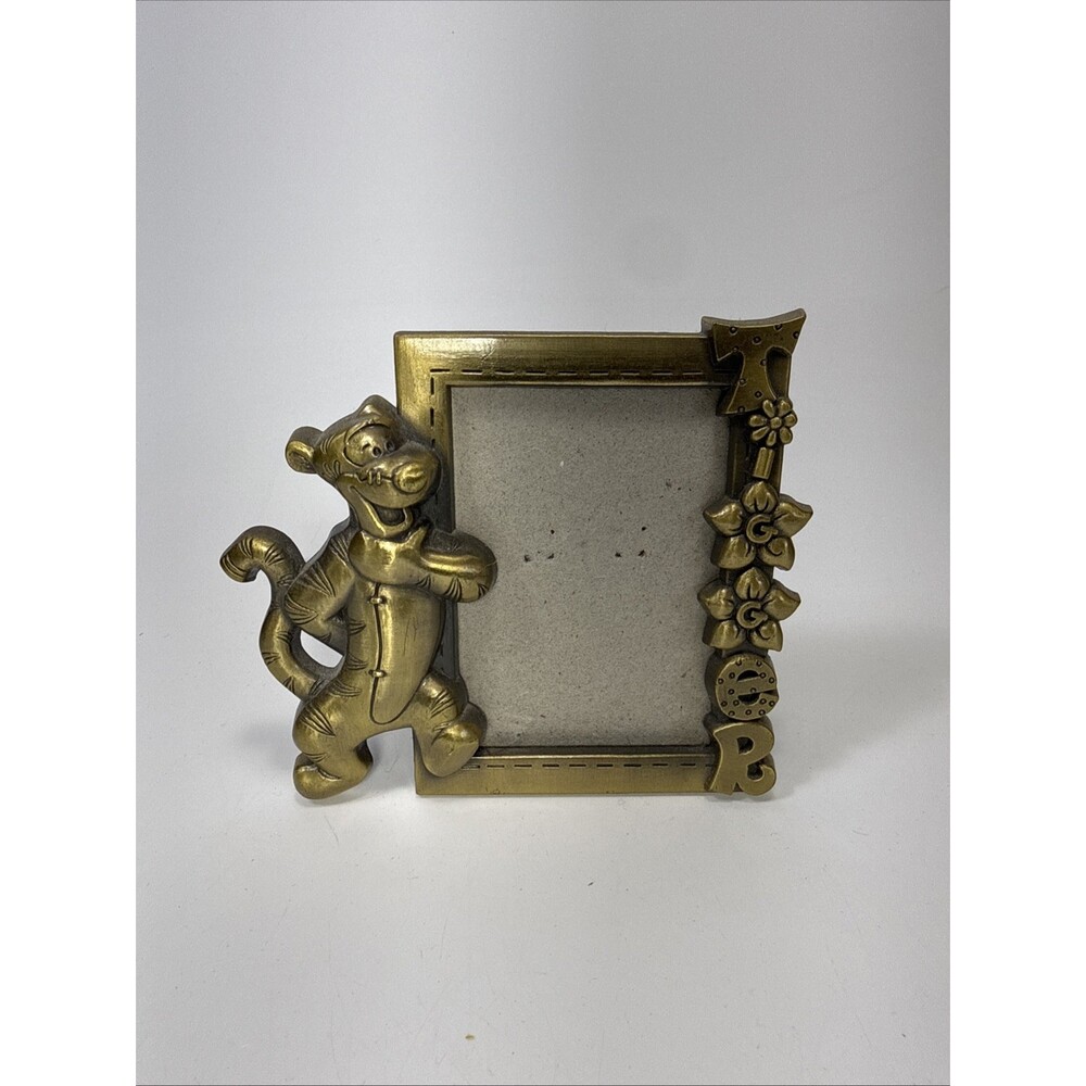 Disney TIGGER from WINNIE THE POOH 2.5x3.5 Brass Tone Photo Frame #2